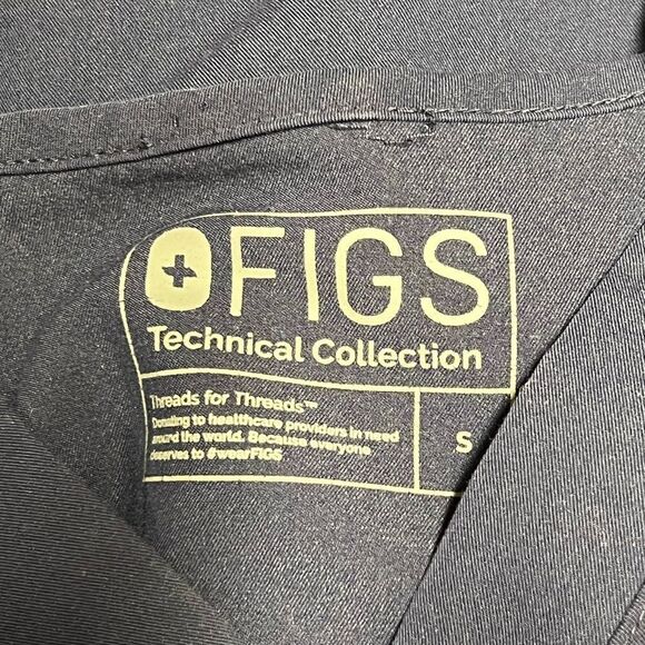 Figs Technical Collection Mens One-Pocket Scrub Top Navy Sz S - Picture 4 of 5